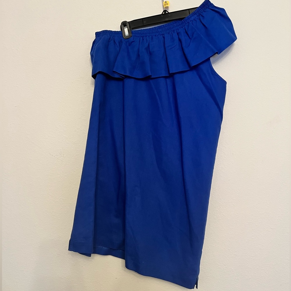 Ruffle One-Shoulder Dress | J. Crew | Size: L